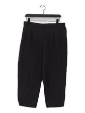 Uniqlo Women's Suit Trousers L Black Viscose with Polyester Straight Dress Pants