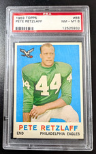 1959 Topps Football Pete Retzlaff #88 PSA 8 EAGLES SET BREAK NM-MINT CENTERED