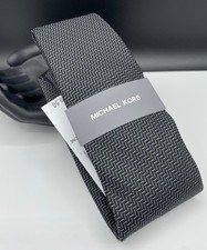 MICHAEL KORS Men's Silk Blend Tie  Black  Galine Herringbone  NEW MSRP 69.50