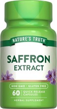 Nature's Truth Saffron Extract Capsules 88.5mg  60 Count  Exp 02/27