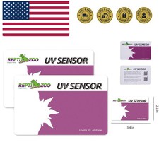 UVB Tester Reptile Lamp UV Sensor Reptile UVB Fluorescent Lamp Tester Card, S...