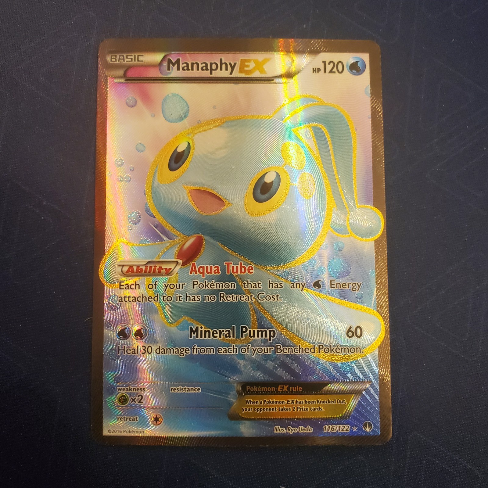 Pokemon Manaphy EX 116/122 XY Breakpoint Full Art Ultra Rare Holo