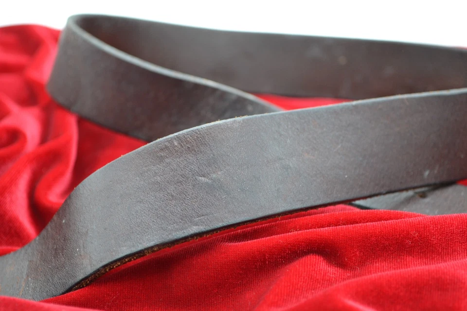 Cinturón Vintage GAP Hecho en Italia Cuero Marrón Floral Esmalte Hebilla Mujer Mediano Foto 3 de 4