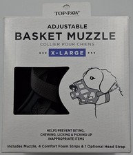 Top Paw Adjustable Basket Muzzle X-Large for Great Dane Rottweiler Mastiff