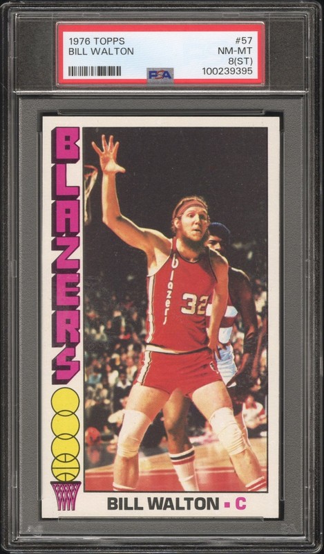 1976 TOPPS #57 BILL WALTON PSA 8 ST