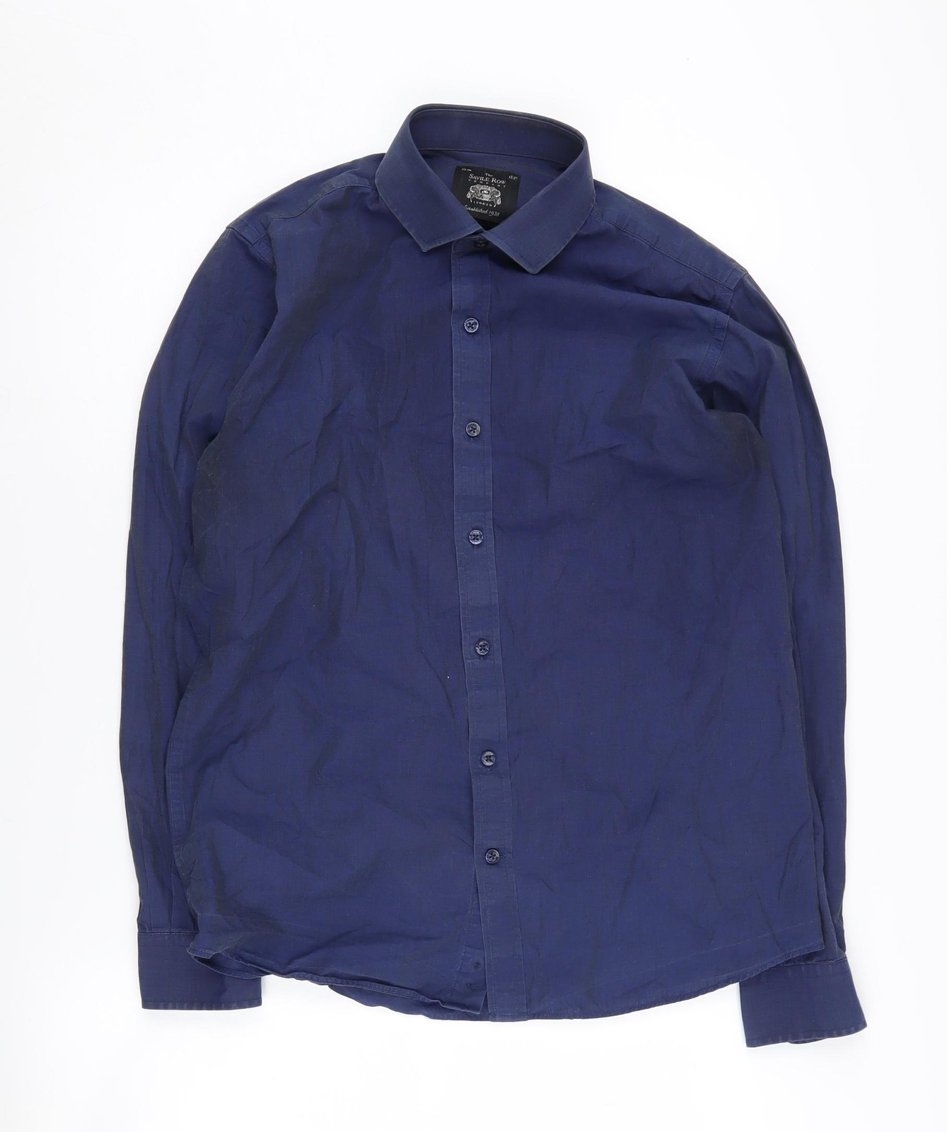 FILA Savile Row camicia uomo blu slim fit manica lunga 15 5