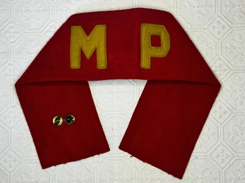 WW2 USMC MILITARY POLICE VINTAGE ORIGINAL WOOL MARINE CORPS ARMBAND WITH US PIN