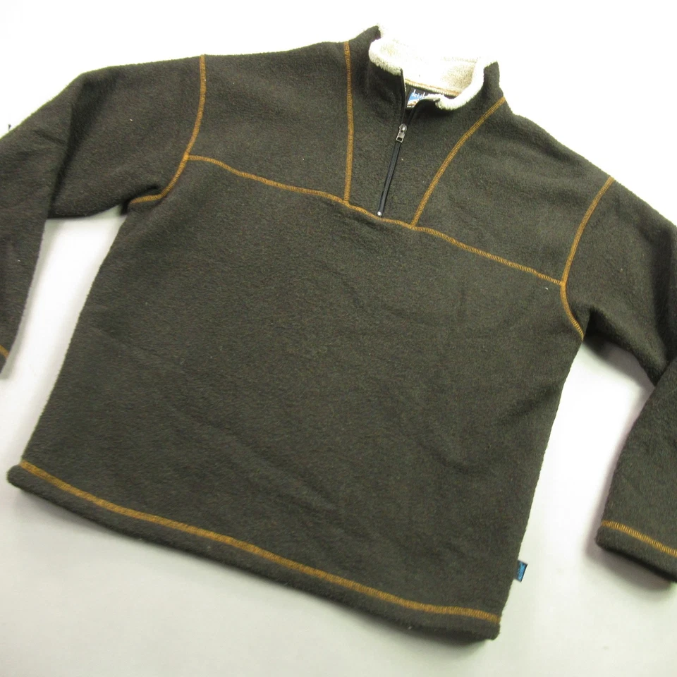 Suéter Kuhl Para Hombre Mediano Manga Larga 1/4 Cremallera Exterior Marrón Informal Foto 2 de 4