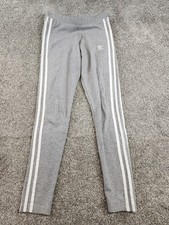 Adidas Women  s 3-Stripes Knit Pants Size XS Grey Heather
