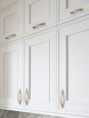 Brushed Gold Cabinet Pulls 5" Twisted Arch Brass Drawer Handles 5 Pack - Picture 5 of 7