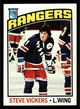 1976-77 Topps Steve Vickers #75 - New York Rangers
