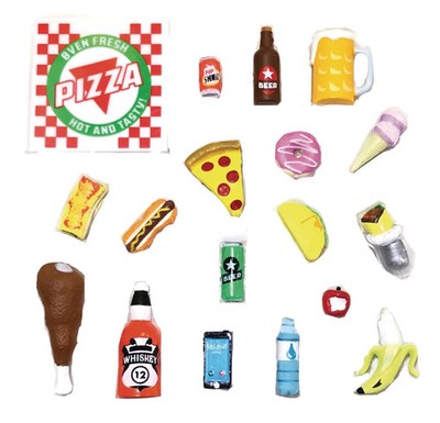 SUPER ACTION STUFF SUPER FOODIE ACTION FIGURE ACCESSORY SET.