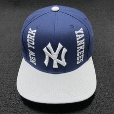 Mitchell & Ness NY Yankees Snapback Flat Brim Blue White One Size MLB