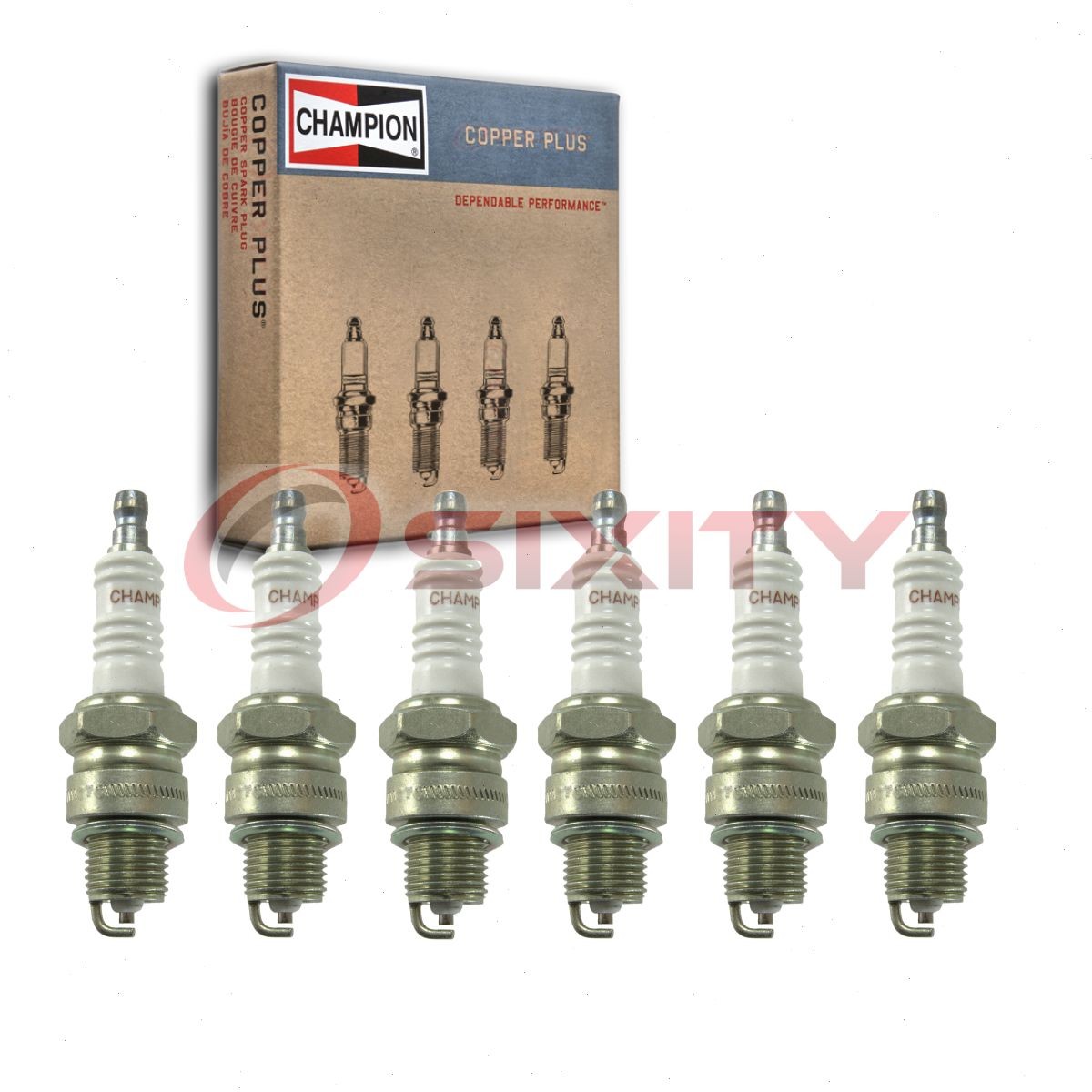 6 pc Champion Copper Plus 328 Spark Plugs for W5BC W5B W4B2 W24FPU L82YC et