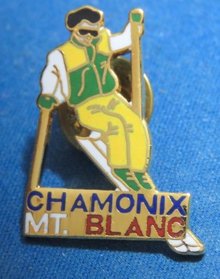Chamonix-Mont-Blanc France Downhill Ski Pin (9058)