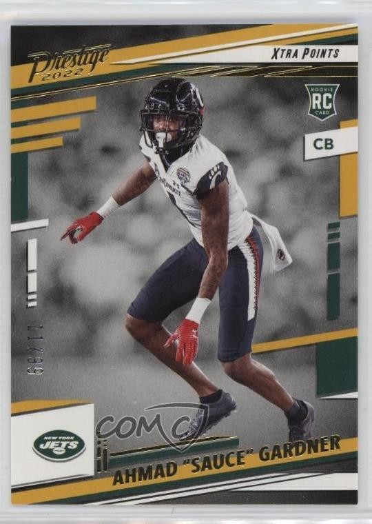 2022 Panini Prestige Rookies Xtra Points Gold 11/99 Ahmad Gardner Sauce #378 6m7