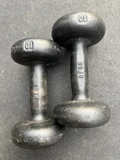 Vintage BFCO USA Bun Dumbells Pair 2 x 10lbs 