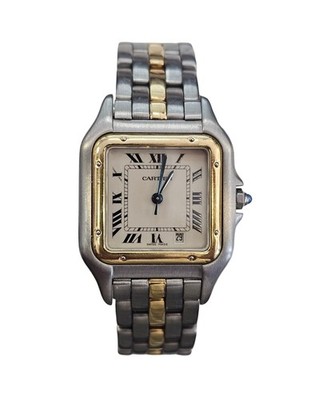 Cartier Panther 27mm Single Row Watch in Stainless Steel and 18 Kt Yellow Gold
