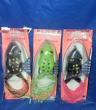 3 Snag Proof Original Moss Master Tournament Frog Lures 6500 Series Lure Lot VTG