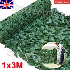 3M Artificial Hedge Fake Ivy Leaf Garden Privacy Fence Screen Roll Wall Panel UK