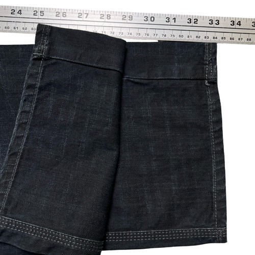 H&M Bragg Dark Wash Flap Pocket Jeans Straight Fit 36 X 34 Button Fly - Picture 6 of 7