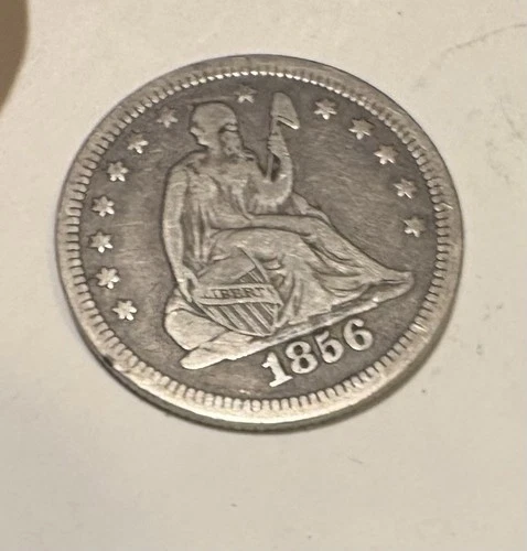Seated Liberty Quarter 1856 VF Silver 25 cents Nice Collector