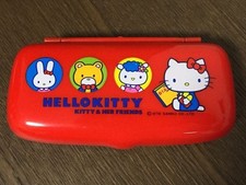 Sanrio Hello Kitty Glasses case 1970s Red Sanrio Hello Kitty