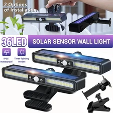 2PC Solar Lights Outdoor Waterproof Tree Clip LED Motion Sensor Wall Fence Light