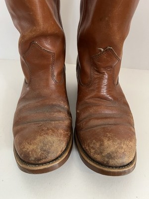 VINTAGE SEARS 1960s 1970s ERA 15 INCH TALL SLIP ON BOOTS  display picture 3