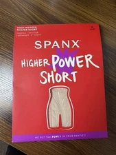 NWT Spanx Higher Power Short Shapewear Small Nude High Waisted Seamless