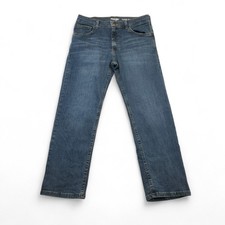 Wrangler Classic Straight Leg Denim Jeans Boys Blue Size 14 Husky Casual Retro
