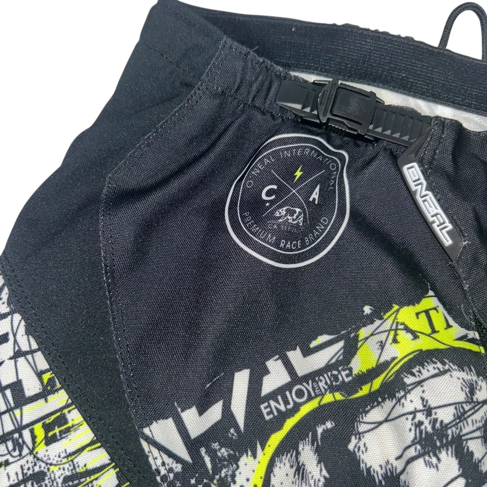 Pantalones de Motocross Oneal ELEMENT SERIES Adulto 32 Negro Amarillo Blanco Foto 2 de 4