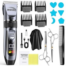 Cordless Hair Clippers for Men-Rechargeable Grooming Kit