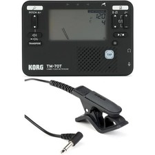 Korg TM-70 Tuner and Metronome with Contact Mic - Black