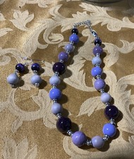 Beaded Necklace And Earring Set