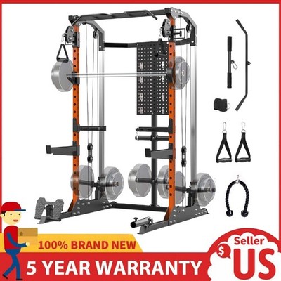 Power Cage Power Rack 2000LBS with Dip Bar LAT Pulldown ,Squat Rack for Home Gym