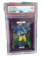 2023 Panini Prizm NFL Los Angeles Rams RC Puka Nacua Purple Power /49 PSA Mint 9