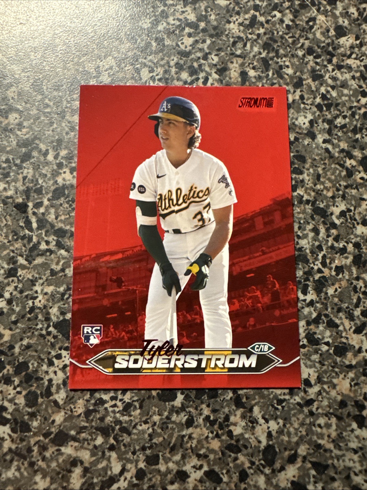 TYLER SODERSTROM 2024 Topps Stadium Club ROOKIE RED FOIL Parallel Athletics #215