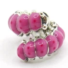 STERLING SILVER S925 ALE PANDORA 790762C01 CUTE CURLED PINK CATERPILLAR CHARM