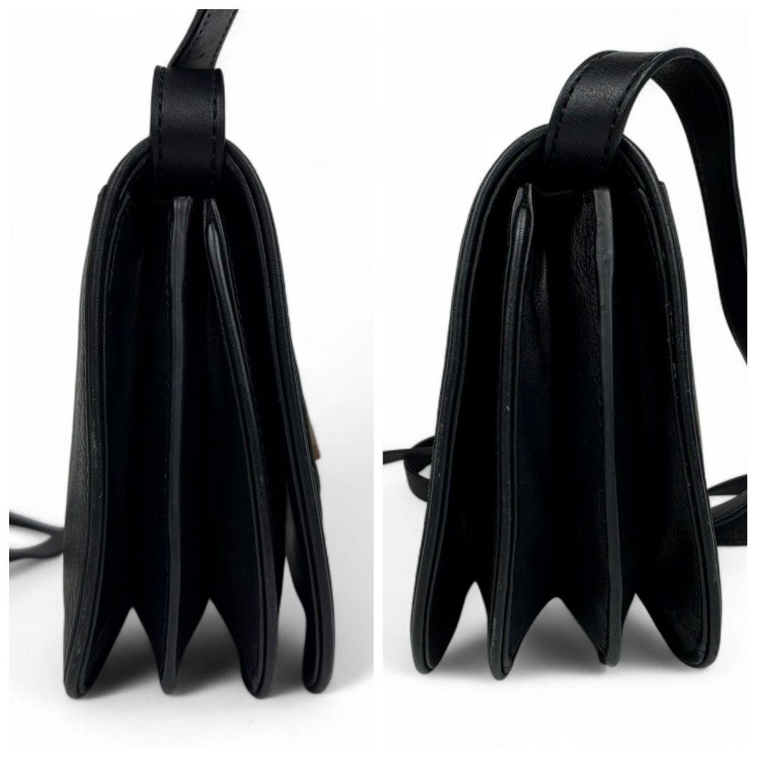 Tory Burch Shoulder Bag Flap Turnlock Suede Leather Black Women's From Japan thumbnail 20