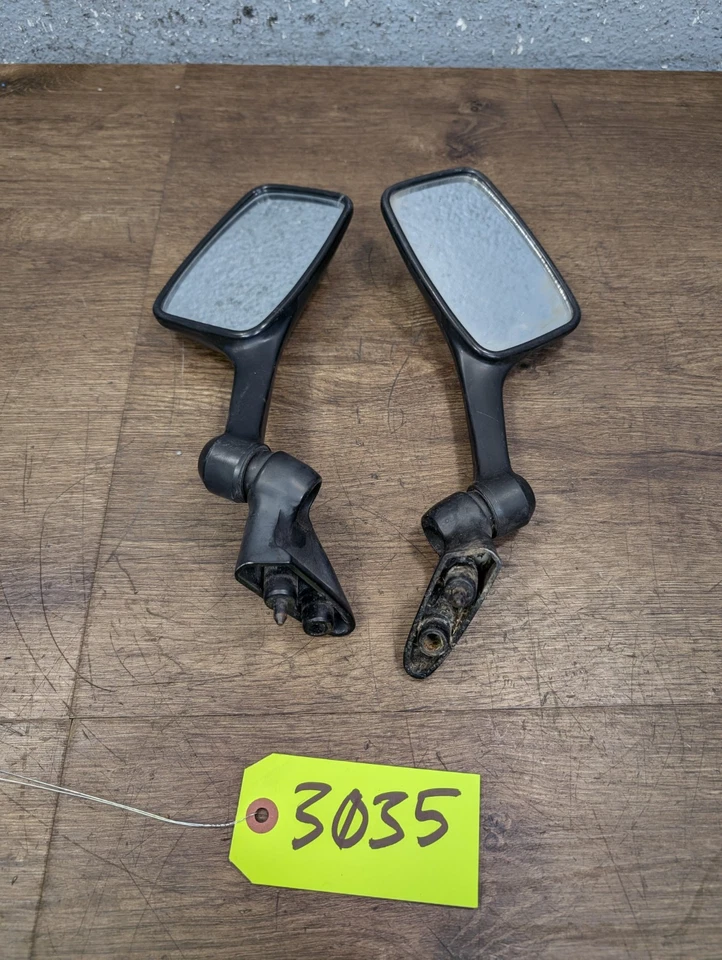 KAWASAKI EX250F NINJA 250R 1988-2007 OEM PAR DE ESPELHOS RETROVISORES ESQUERDO DIREITO - Imagem 2 de 4