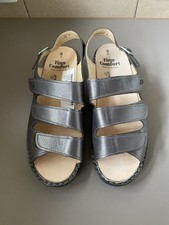 FINN COMFORT SANDALEN Damen silber metallic G...