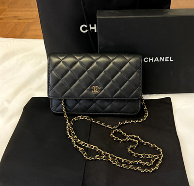 Chanel Wallet Chain Shoulder  Bag, Lambskin Leather | 100% Authentic & Unused