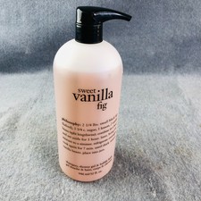 Philosophy Sweet Vanilla Fig Shampoo Shower Gel Bubble Bath Jumbo 32 Oz w/Pump