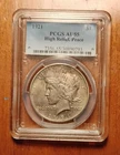 1921 Peace Silver Dollar PCGS AU55 High Relief Key Date