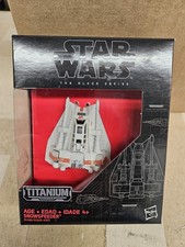 BNIB STAR WARS BLACK TITANIUM SERIES 17 SNOWSPEEDER TOY MODEL STARSHIP VEHICLE