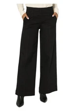 Belle by Kim Gravel Women's TripleLuxe Palazzo Topstich Jean Black