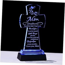 Gifts for Mom from Daughter Son - Crystal Cross Christian Gifts Cross Mom-led