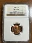 1945-D Lincoln Wheat Cent NGC MS67 RD Red Superb Gem Uncirculated