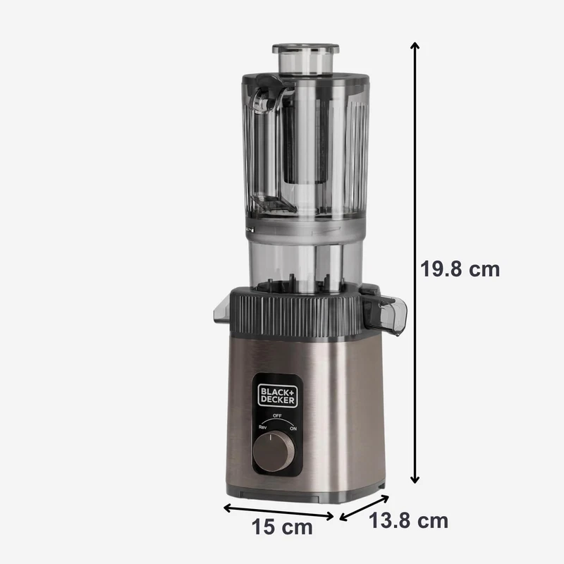 Estrattore di Succo a Freddo BLACK e Decker Spremitura Frutta e Verdura 200 Watt, fotografia 10 di 10